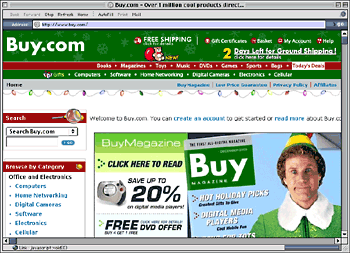 Buy.com home page - Dec. 16, 2003